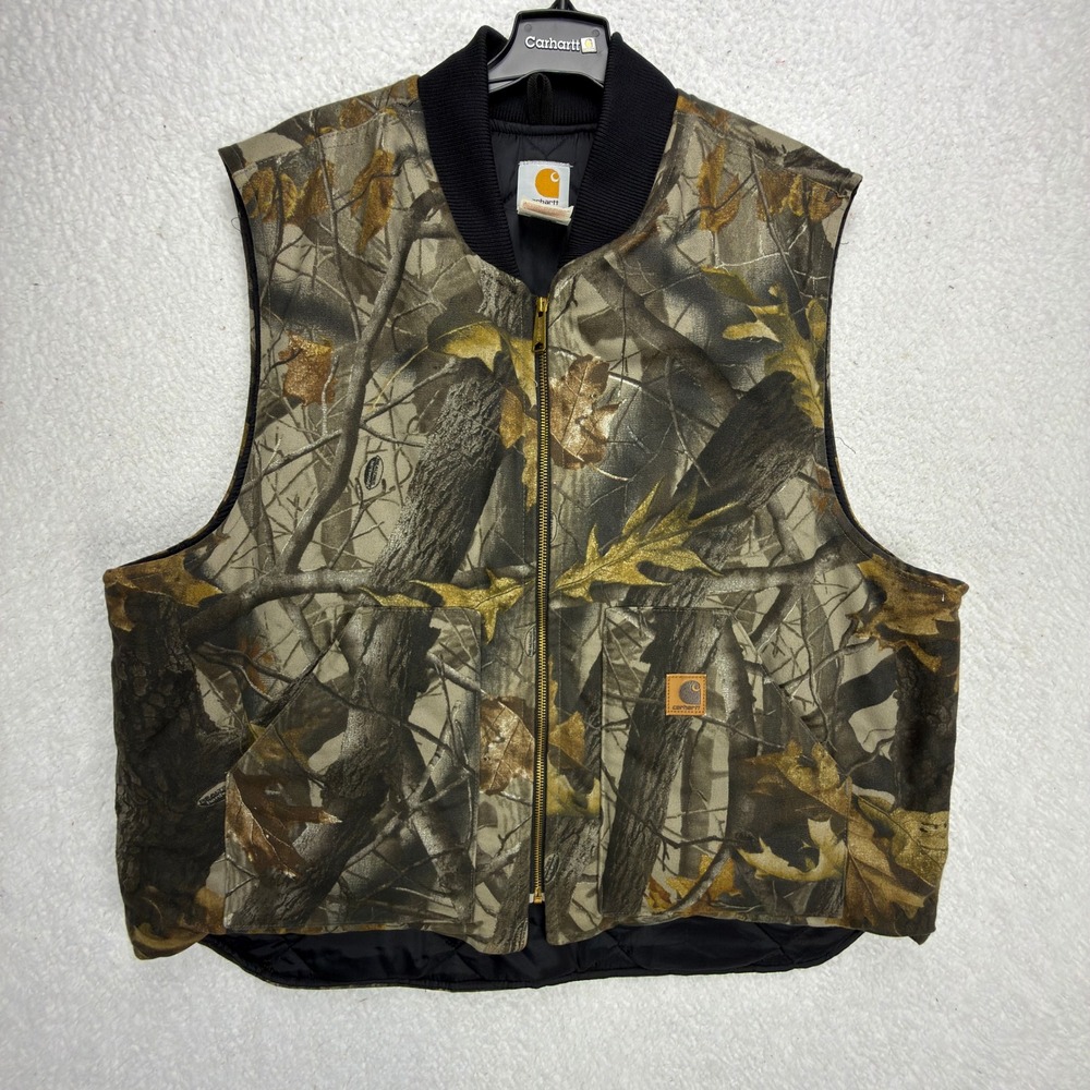 Carhartt Hunting Vest Arctic Quilt Lined Mens 2XL V20 CMO Camo RealTree NWOT